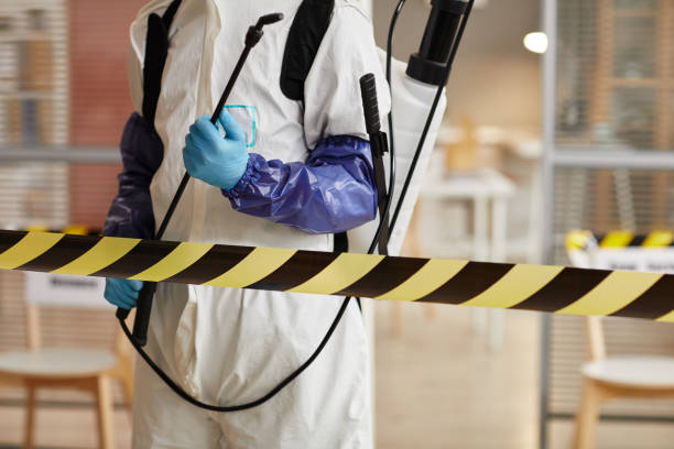 Professional Sewage Cleanup technician working in Decatur, IL